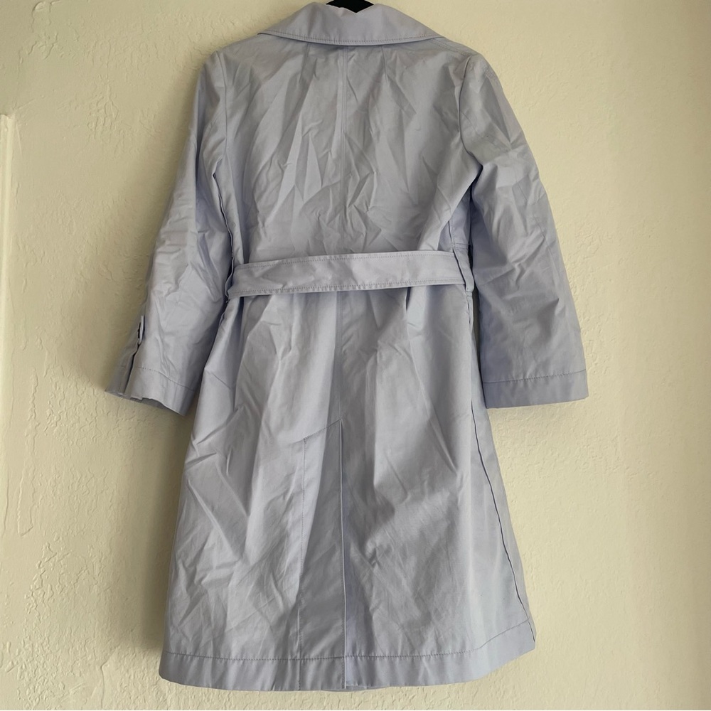 Banana Republic Water-Resistant Modern Trench Coat in Blue. Size Medium - Picture 6 of 12